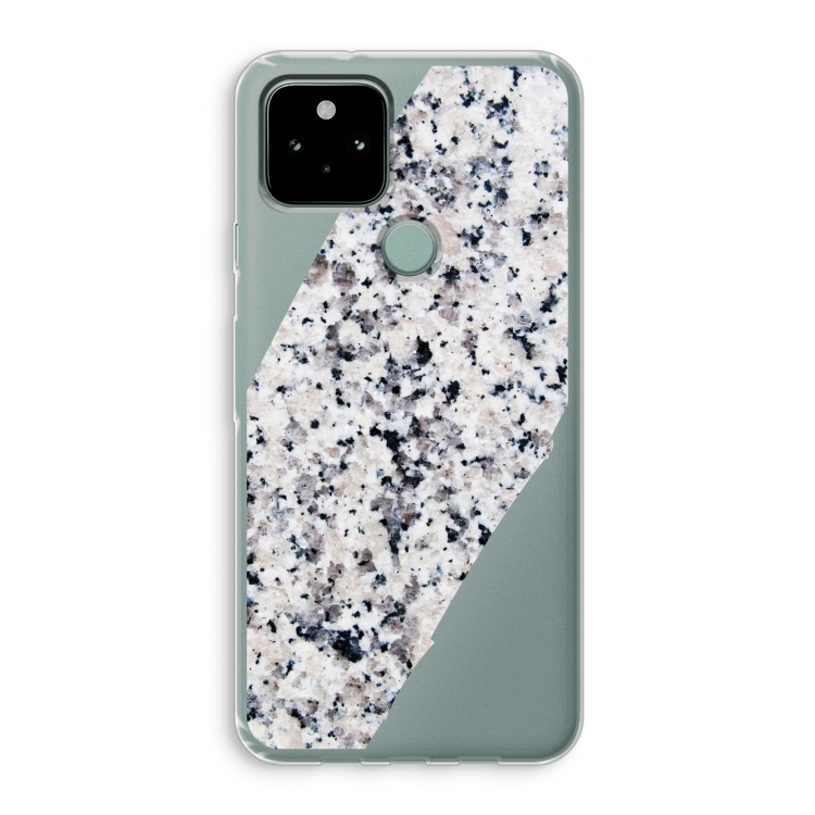 Gespikkelde marmer: Google Pixel 5 Transparant Hoesje