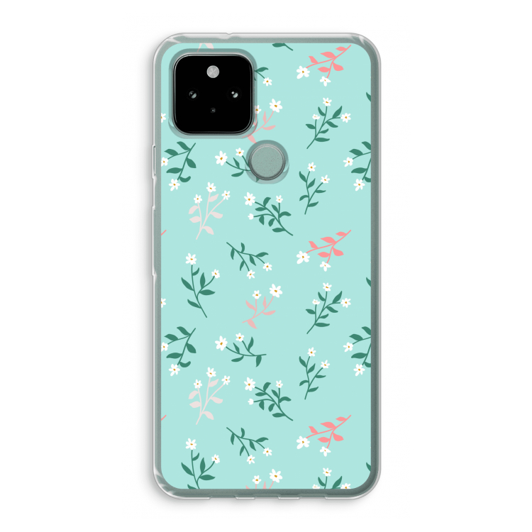 Small white flowers: Google Pixel 5 Transparant Hoesje