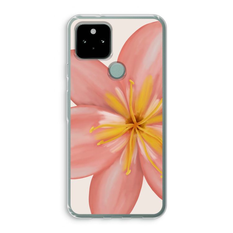 Pink Ellila Flower: Google Pixel 5 Transparant Hoesje