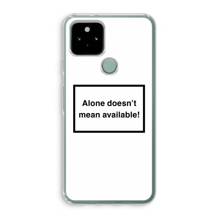 Alone: Google Pixel 5 Transparant Hoesje