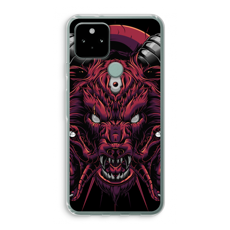 Hell Hound and Serpents: Google Pixel 5 Transparant Hoesje