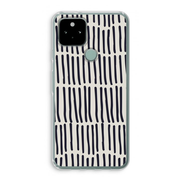 Moroccan stripes: Google Pixel 5 Transparant Hoesje