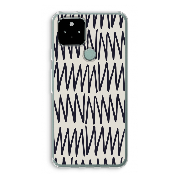 Marrakech Zigzag: Google Pixel 5 Transparant Hoesje