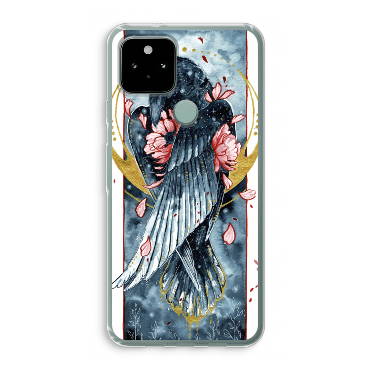 Golden Raven: Google Pixel 5 Transparant Hoesje