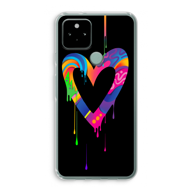 Melts My Heart: Google Pixel 5 Transparant Hoesje