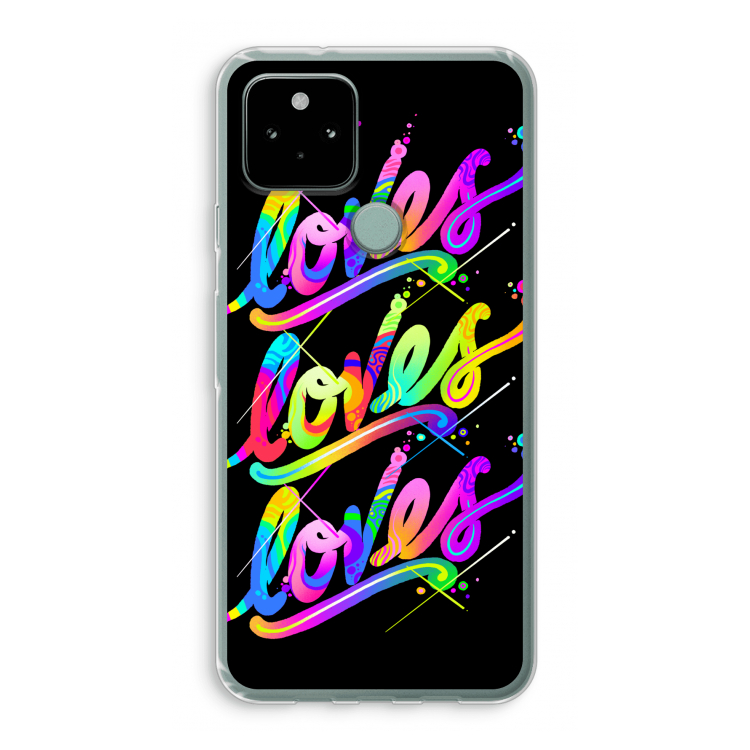 Loves: Google Pixel 5 Transparant Hoesje