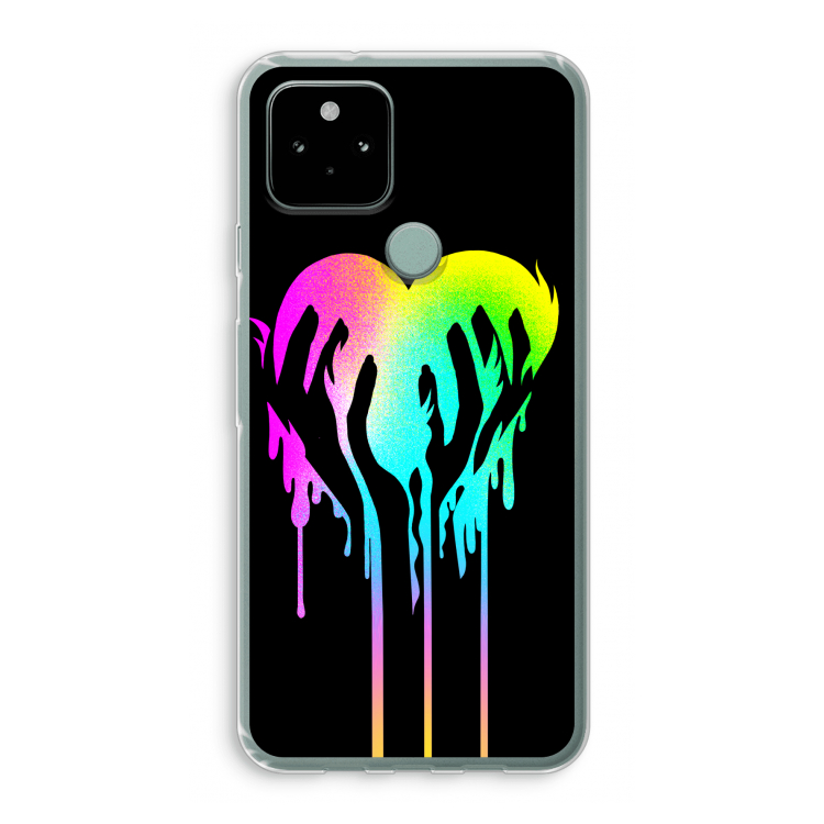 Hold My Heart: Google Pixel 5 Transparant Hoesje