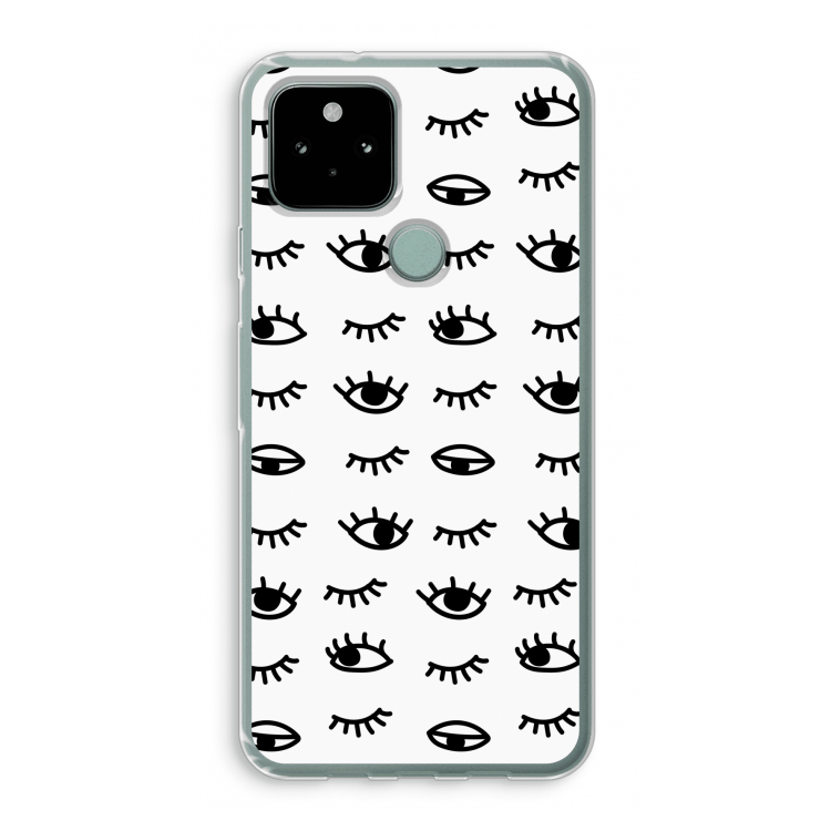 Eye pattern #2: Google Pixel 5 Transparant Hoesje