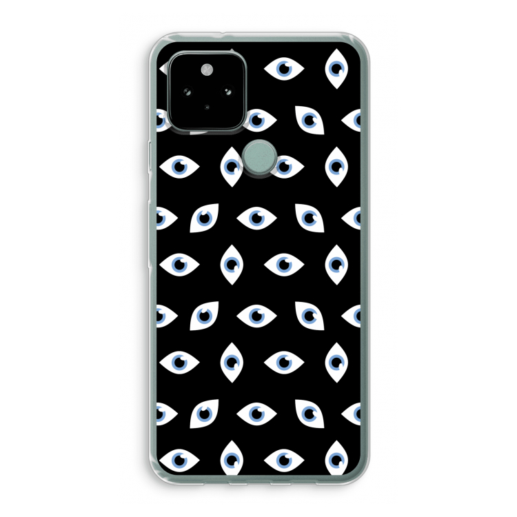 Eyes pattern: Google Pixel 5 Transparant Hoesje