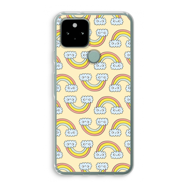 Regenboog: Google Pixel 5 Transparant Hoesje