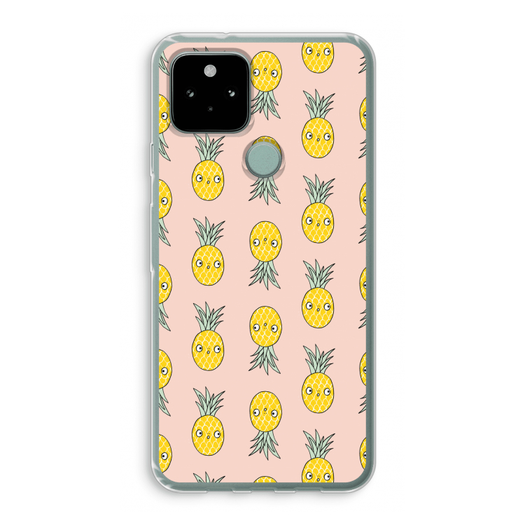 Ananas: Google Pixel 5 Transparant Hoesje