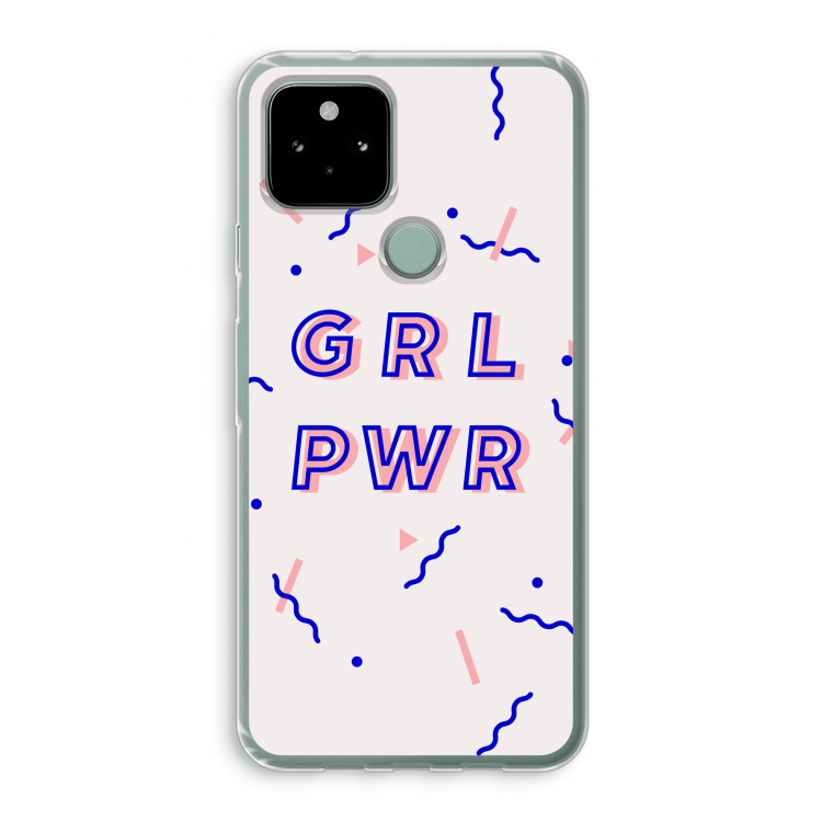 GRL PWR: Google Pixel 5 Transparant Hoesje