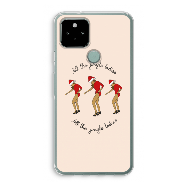 Jingle Ladies: Google Pixel 5 Transparant Hoesje