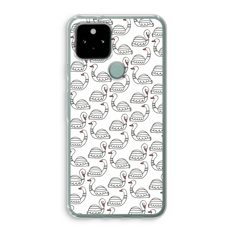 Zwanen: Google Pixel 5 Transparant Hoesje