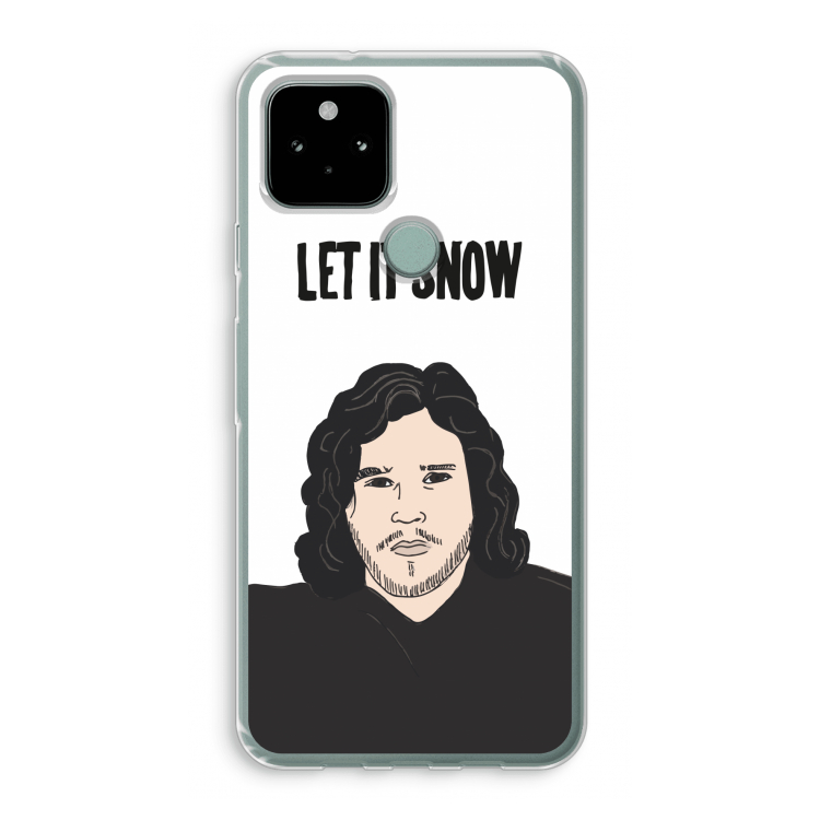 Let It Snow: Google Pixel 5 Transparant Hoesje