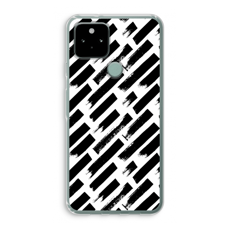 Zwarte vegen: Google Pixel 5 Transparant Hoesje