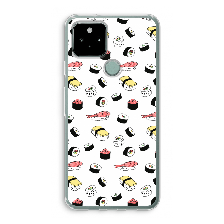 Sushi time: Google Pixel 5 Transparant Hoesje
