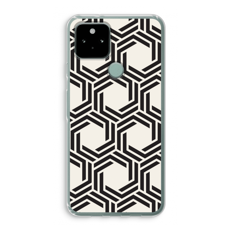 Geometrisch patroon: Google Pixel 5 Transparant Hoesje