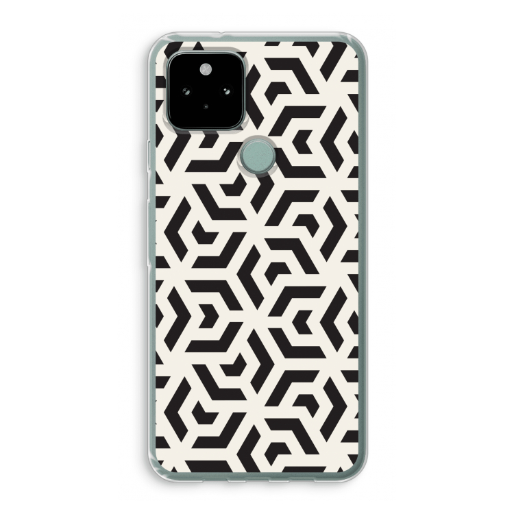 Crazy pattern: Google Pixel 5 Transparant Hoesje