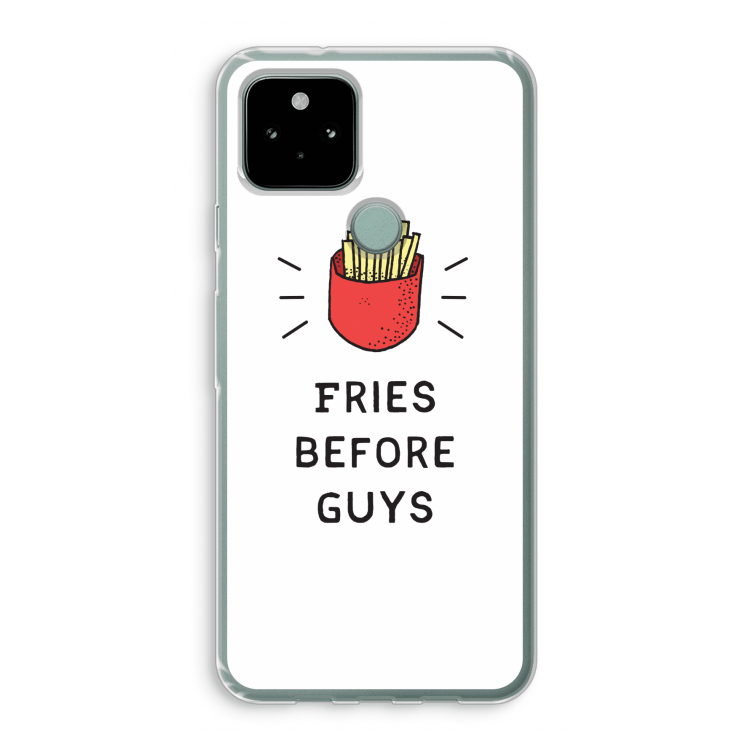 Fries before guys: Google Pixel 5 Transparant Hoesje