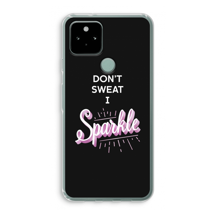 Sparkle quote: Google Pixel 5 Transparant Hoesje