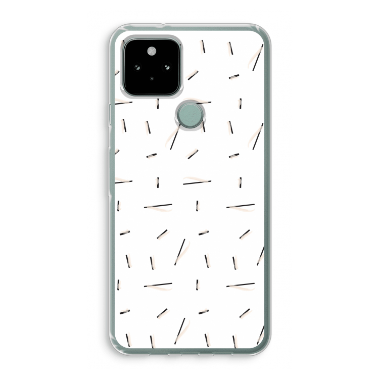 Hipster stripes: Google Pixel 5 Transparant Hoesje