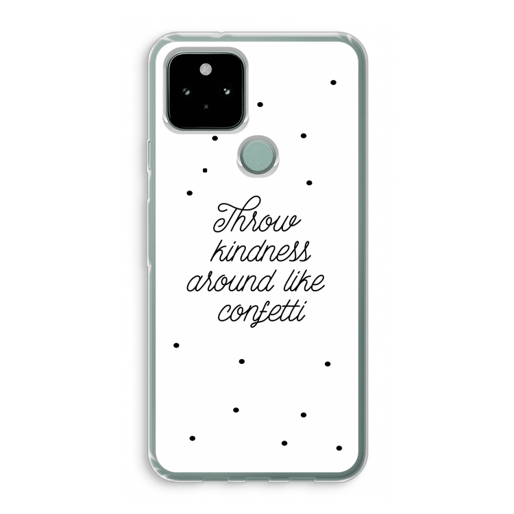 Confetti: Google Pixel 5 Transparant Hoesje
