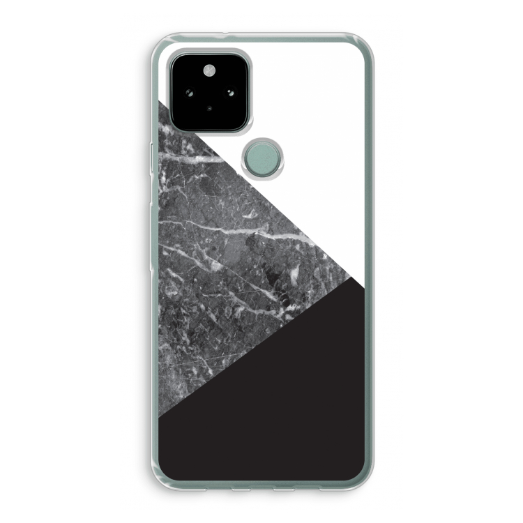 Combinatie marmer: Google Pixel 5 Transparant Hoesje