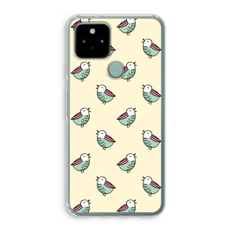 Vogeltjes: Google Pixel 5 Transparant Hoesje