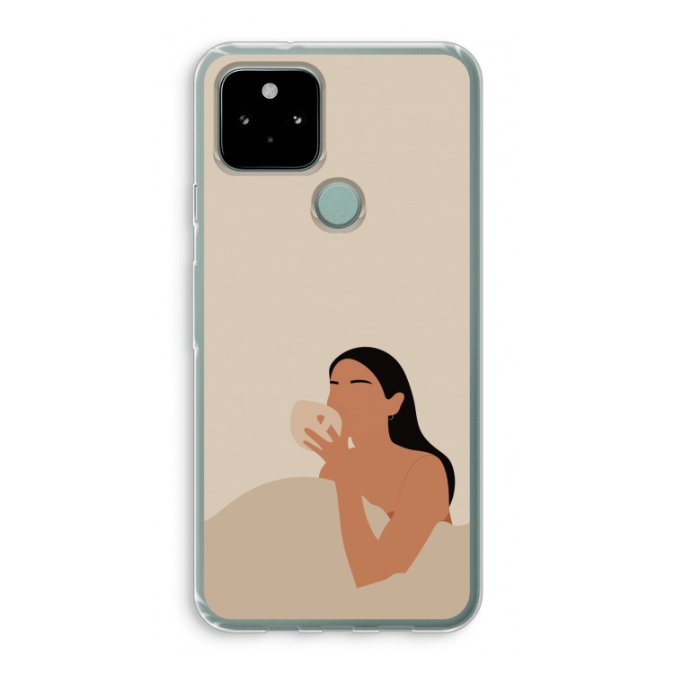 Fresh coffee: Google Pixel 5 Transparant Hoesje
