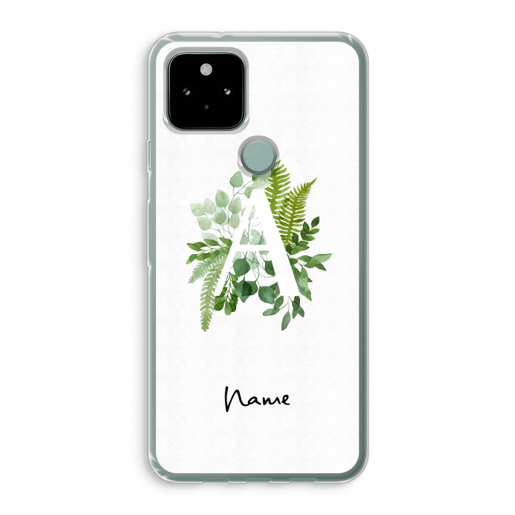 Green Brush: Google Pixel 5 Transparant Hoesje