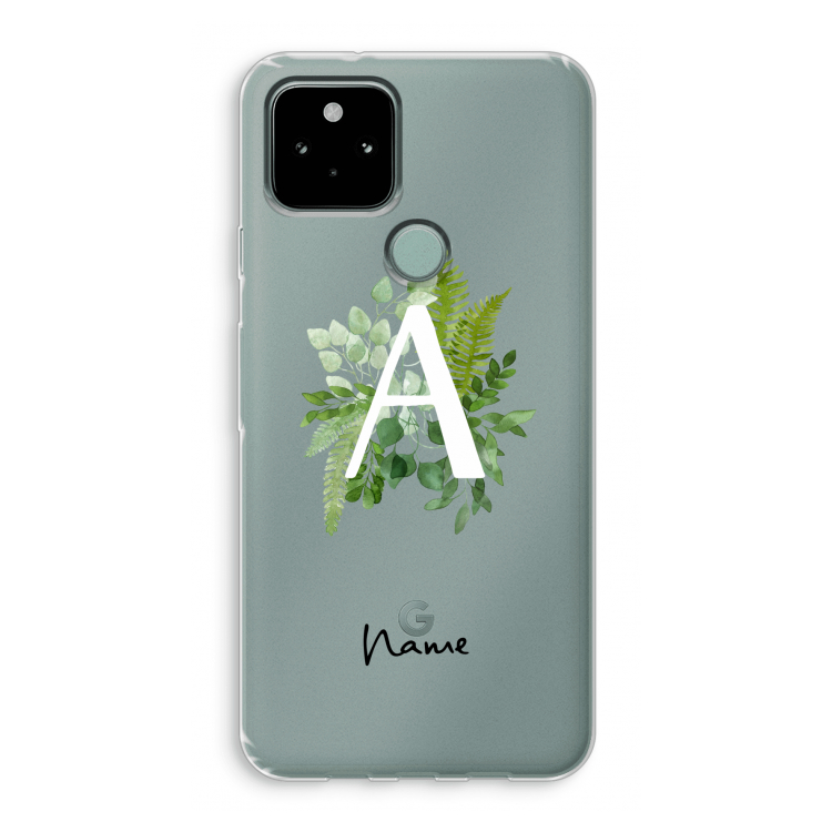 Green Brush: Google Pixel 5 Transparant Hoesje