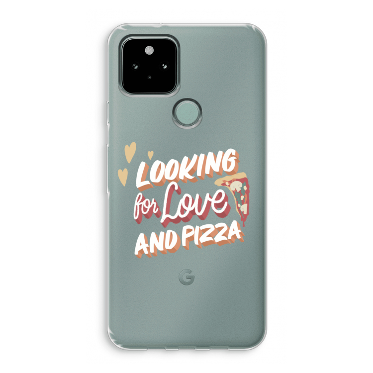 Pizza is the answer: Google Pixel 5 Transparant Hoesje
