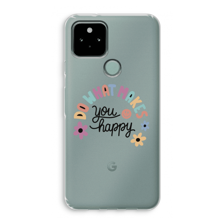 Happy days: Google Pixel 5 Transparant Hoesje