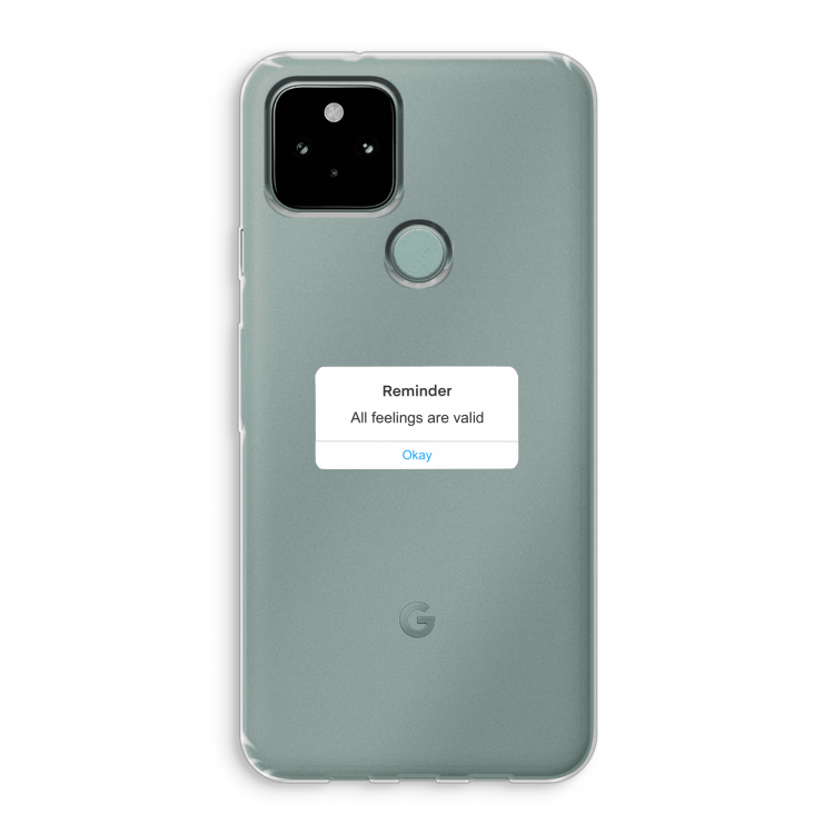 Reminder: Google Pixel 5 Transparant Hoesje