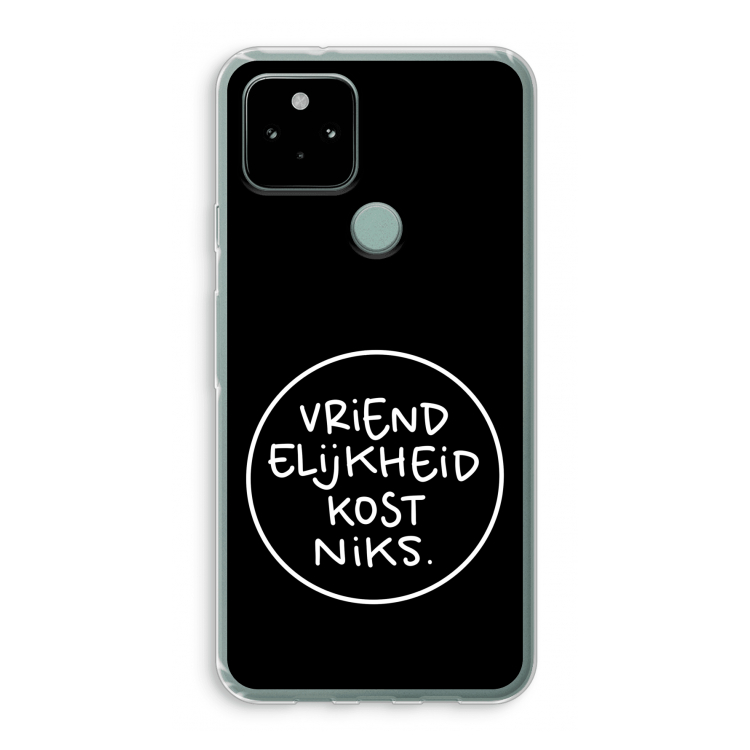 Vriendelijkheid: Google Pixel 5 Transparant Hoesje