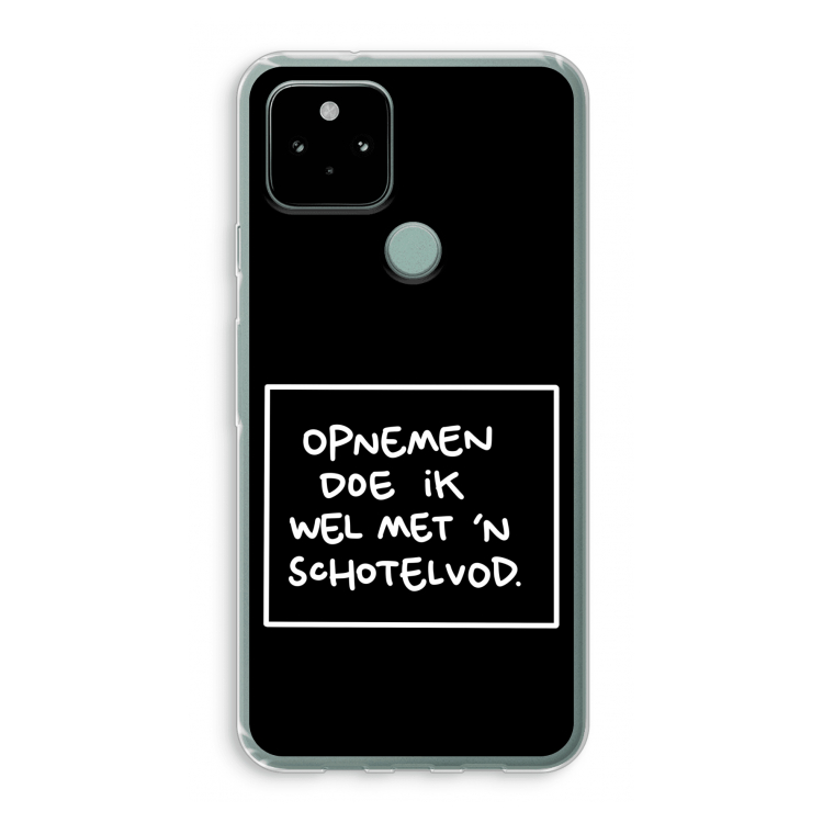 Schotelvod: Google Pixel 5 Transparant Hoesje
