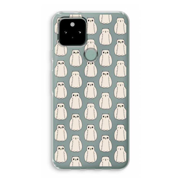 Uilen: Google Pixel 5 Transparant Hoesje
