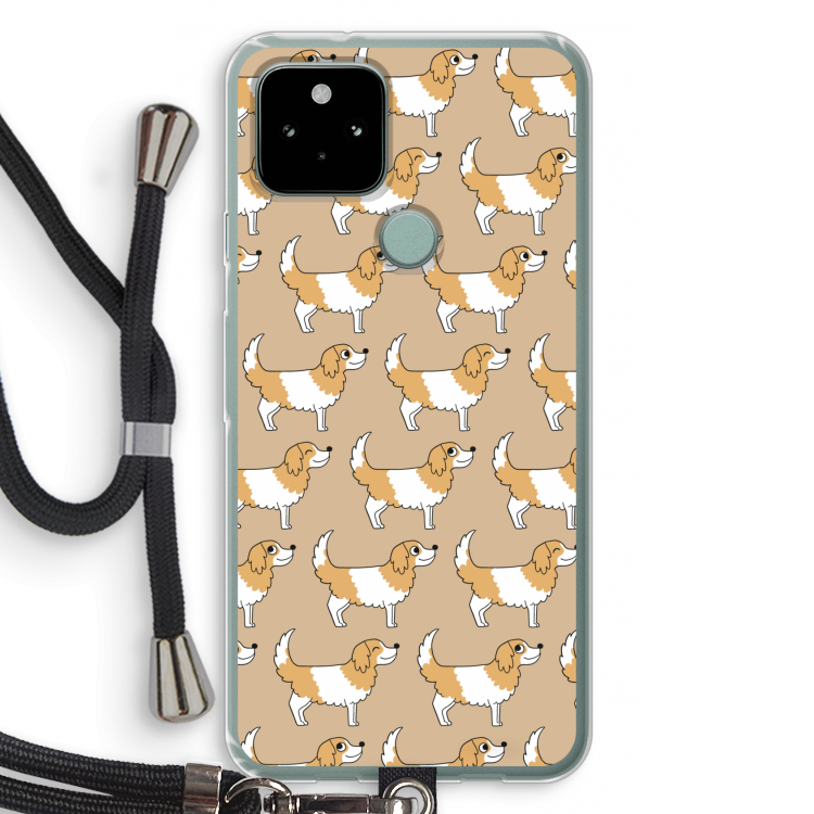 Doggy: Pixel 5 Transparant Hoesje met koord