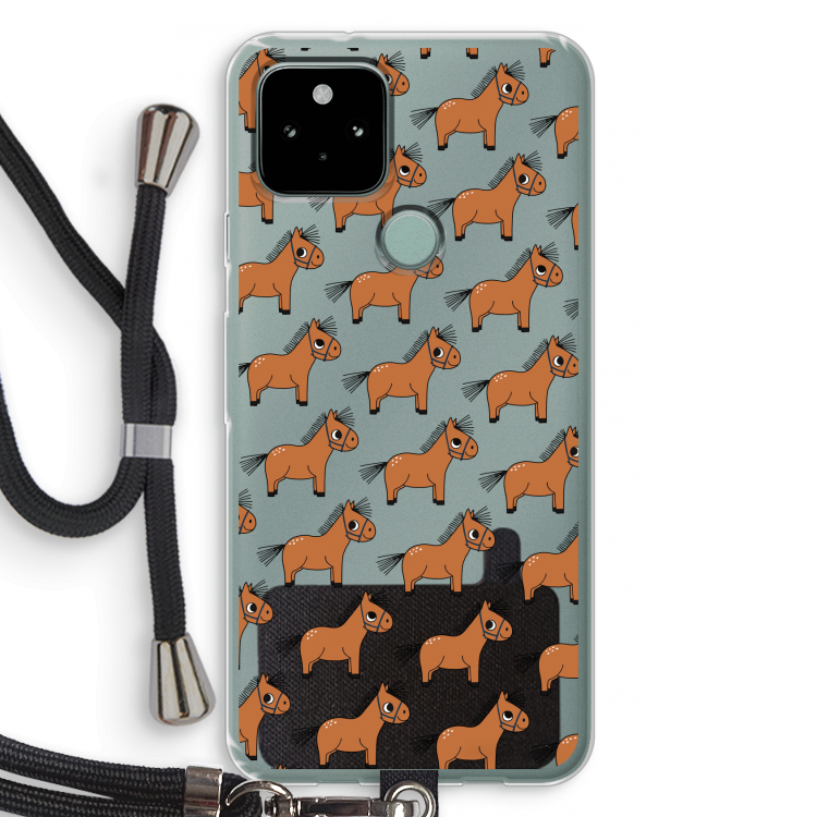 Pony: Pixel 5 Transparant Hoesje met koord