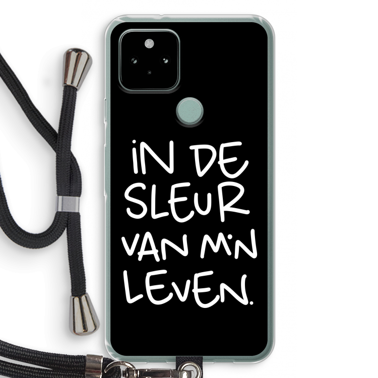 De Sleur: Pixel 5 Transparant Hoesje met koord