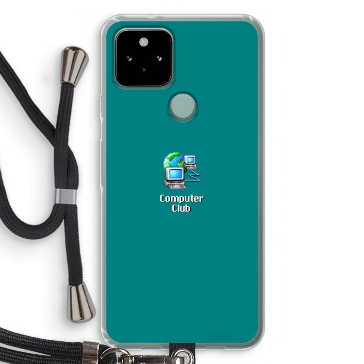 Win98: Pixel 5 Transparant Hoesje met koord
