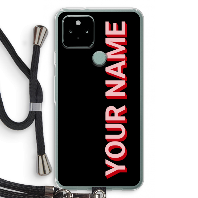 Namecase: Pixel 5 Transparant Hoesje met koord