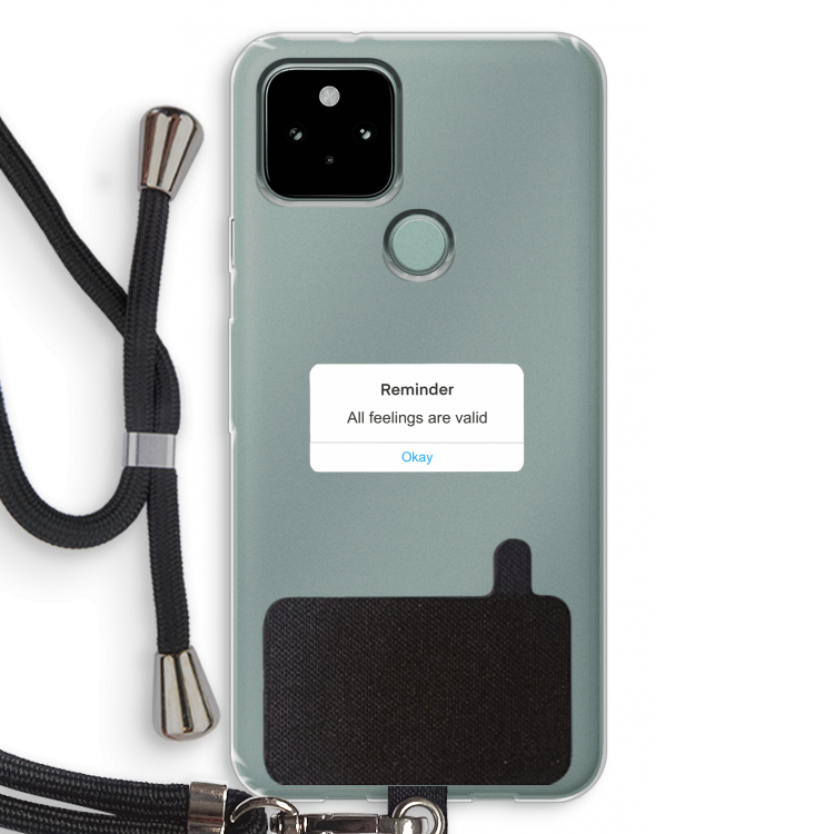 Reminder: Pixel 5 Transparant Hoesje met koord