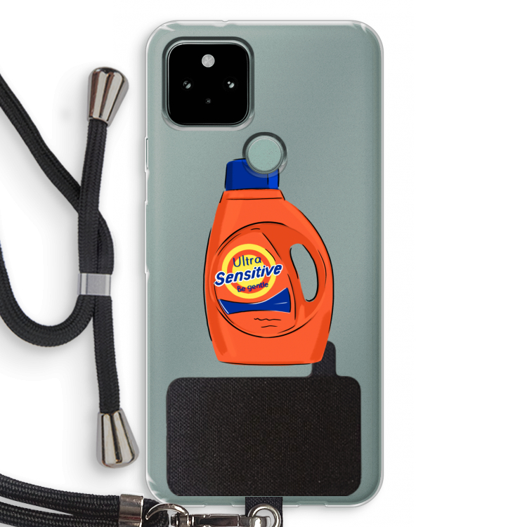 Ultra Sensitive: Pixel 5 Transparant Hoesje met koord