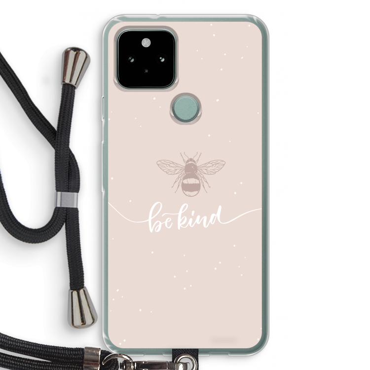 Be(e) kind: Pixel 5 Transparant Hoesje met koord