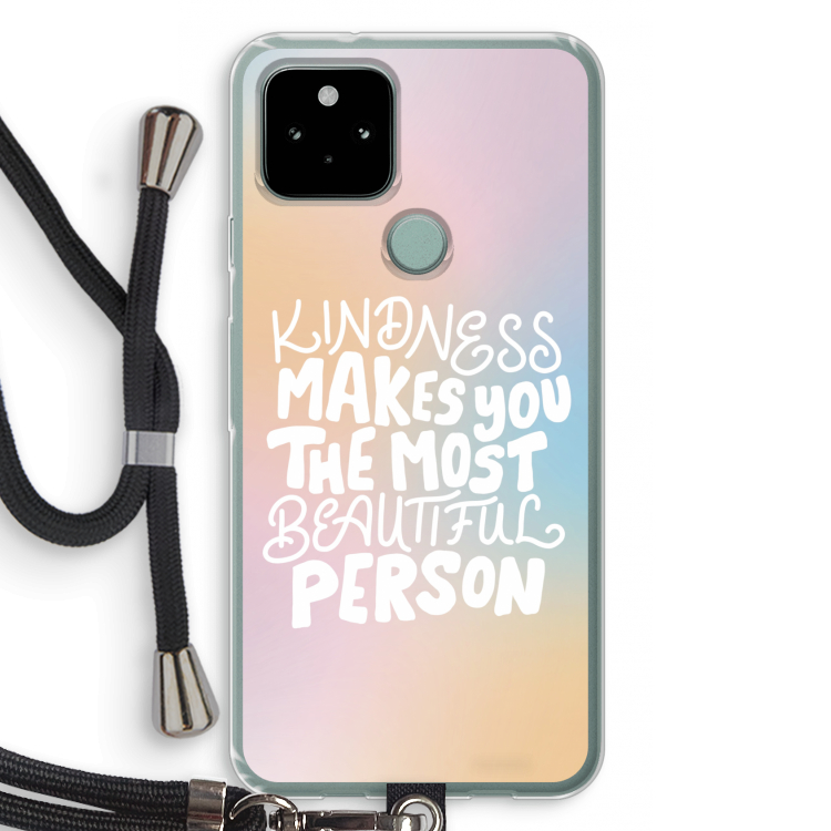 The prettiest: Pixel 5 Transparant Hoesje met koord