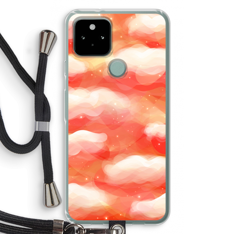 Lichte Wolken: Pixel 5 Transparant Hoesje met koord