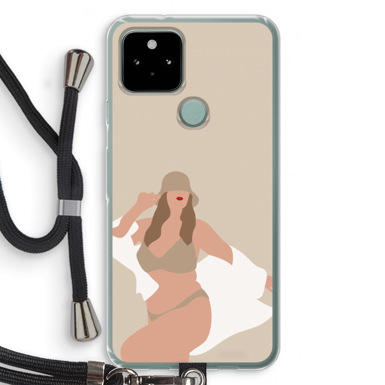 One of a kind: Pixel 5 Transparant Hoesje met koord