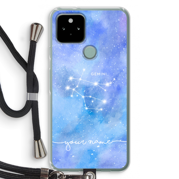 Sterrenbeeld - Licht: Pixel 5 Transparant Hoesje met koord